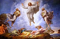 The transfiguration of Jesus on Mount Tabor